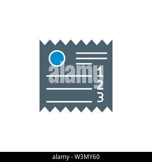 Sales Receipt related vector glyph icon. Stock Vector