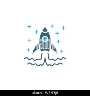 Start Up related vector glyph icon. Stock Vector