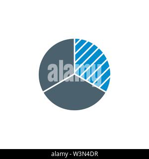 Pie Chart related vector glyph icon. Stock Vector