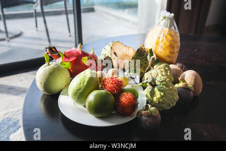 Assortment of Tropical Fruits Stock Photo