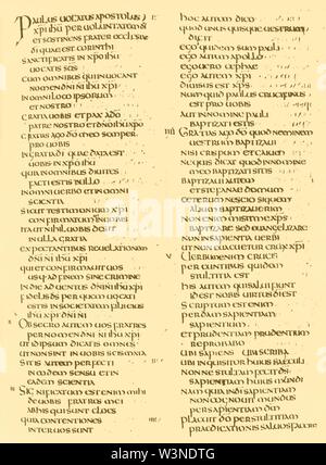 Codex Amiatinus (1 Cor 1,1-21). Stock Photo