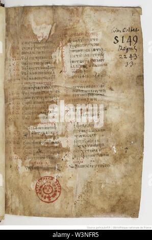Codex Cyprius F17. Stock Photo