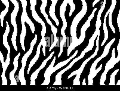 Zebra pattern design. 8 bit vector illustration background. For print, textile, web, home decor, fashion, surface, graphic design Stock Vector