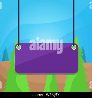 Board color background plank attached string panel rectangle empty surface Design business concept Empty template copy space text for Ad website isola Stock Vector
