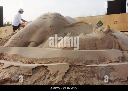 Sand Festival in Konark, Odisha, India. Stock Photo