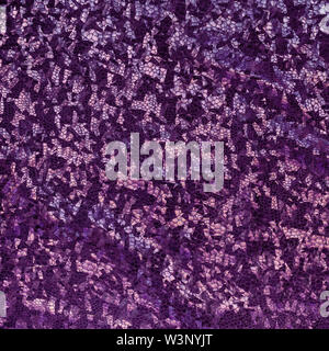 Purple duotone fabric with folds and holographic elements. Abstract geometric background or texture. Stock Photo