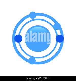 Vector Planet logo. Orbit vector and Satellite logo Stock Vector