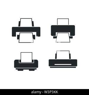 Printer icon isolated on white background. Printer icon in trendy design style. Stock Vector