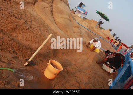 Sand Festival in Konark, Odisha, India. Stock Photo