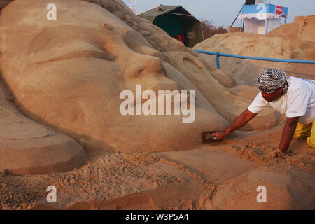 Sand Festival in Konark, Odisha, India. Stock Photo