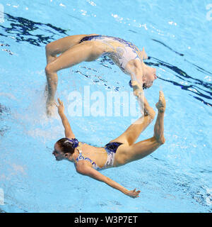 Gwangju, South Korea. 17th July, 2019. Team Australia compete during the Artistic Swimming team free prliminary at FINA World Championships in Gwangju, South Korea, on July 17, 2019. Credit: Bai Xuefei/Xinhua/Alamy Live News Stock Photo