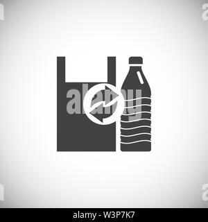 Plastic related icon on background for graphic and web design. Simple illustration. Internet concept symbol for website button or mobile app. Stock Vector
