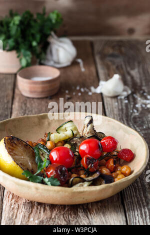 Grilled ripe eggplant in the bowl Stock Photo - Alamy