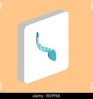 Sperm Simple vector icon. Illustration symbol design template for web mobile UI element. Perfect color isometric pictogram on 3d white square. Sperm i Stock Vector