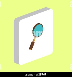 Magnifier Search Simple vector icon Illustration symbol design template for web mobile UI element. Perfect color isometric pictogram on 3d white squar Stock Vector