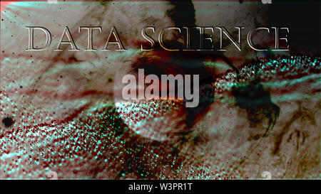 Data science text on an abstract background Stock Photo