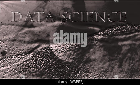 Data science text on an abstract background Stock Photo