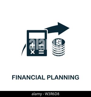 Financial Planning vector icon symbol. Creative sign from investment icons collection. Filled flat Financial Planning icon for computer and mobile Stock Vector