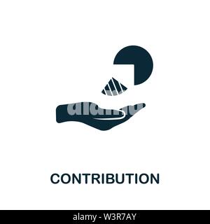 Contribution vector icon symbol. Creative sign from investment icons collection. Filled flat Contribution icon for computer and mobile Stock Vector