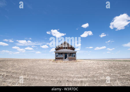 The Vicar's Ride - behind an abandoned church in Southern Sask Stock Photo