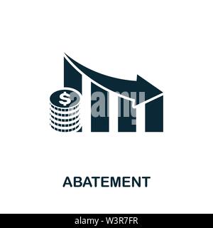 Abatement vector icon symbol. Creative sign from investment icons collection. Filled flat Abatement icon for computer and mobile Stock Vector