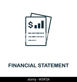 Financial Statement vector icon symbol. Creative sign from investment icons collection. Filled flat Financial Statement icon for computer and mobile Stock Vector