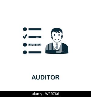 Auditor vector icon symbol. Creative sign from investment icons collection. Filled flat Auditor icon for computer and mobile Stock Vector