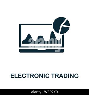 Electronic Trading vector icon symbol. Creative sign from investment icons collection. Filled flat Electronic Trading icon for computer and mobile Stock Vector