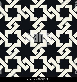 Vector seamless interlacing lines pattern. Modern stylish abstract background. Repeating geometric stripes design. Stock Vector