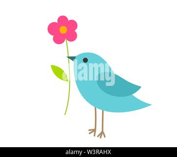 Cute Blue Bird Cartoon Giving Thumbs Stock Vector by ©winarto_31