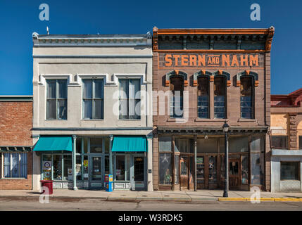 Historic buildings at Bridge Street in Las Vegas, New Mexico, USA Stock Photo