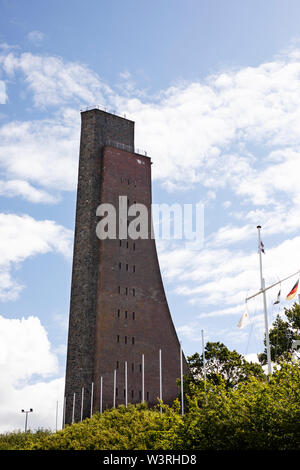 The naval memorial in Laboe, Germany, first built to honor the German sailors who died in World War I with those killed in World War II added later. Stock Photo