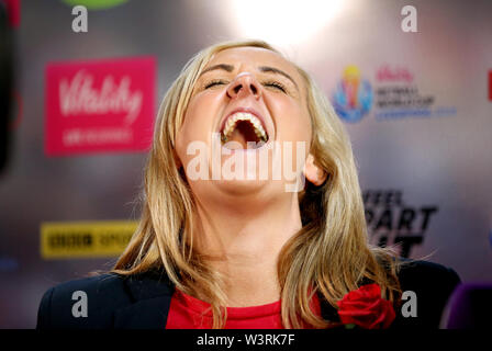 England Netball Head Coach Tracey Neville (centre) before the Netball ...