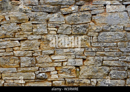 old stone wall, lot valley, france Stock Photo