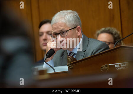 United States Representative Patrick McHenry (Republican of North Carolina) listens during the House Committee on Financial Services hearing regarding Facebook’s new crypto currency Libra on Capitol Hill in Washington D.C., U.S. on July 17, 2019. Credit: Stefani Reynolds / CNP /MediaPunch Stock Photo