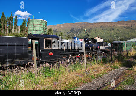 Railway depot in Kingston, New Zealand Stock Photo