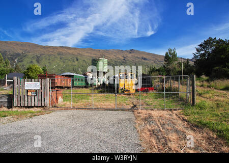 Railway depot in Kingston, New Zealand Stock Photo