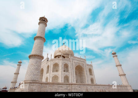 Amazing view of Taj Mahal in the Evening in Agra, Fabulous Taj Mahal Stock Photo