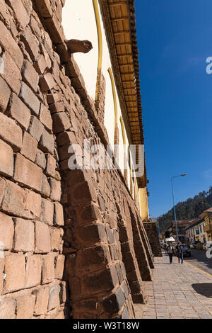 Incan stone walls in Cusco, Peru, South America Stock Photo