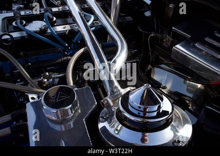 Bristol Queen Square Meet July 2019 - Sierra Cosworth Chrome Engine. Photos taken in Bristol Stock Photo