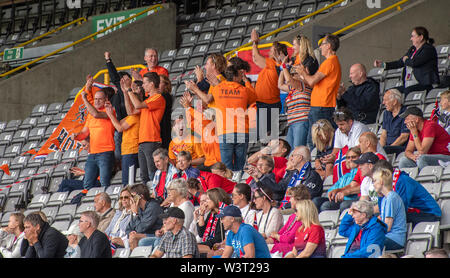 Glasgow, Scotland, UK. 16th July 2019: Norway and the Netherlands play a UEFA Women's U19 Championship match in Glasgow. Stock Photo