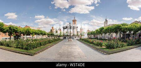 Plaza de Cervantes in AlcalÃ¡ de Henares Stock Photo