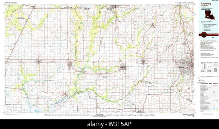 Crowley, Louisiana, map 1985, 1:100000, United States of America by ...