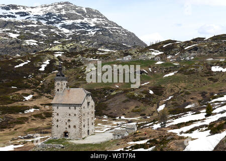 Stockalper hospice Alter Spittel on the Simplon Pass,  Valais, Switzerland Stock Photo