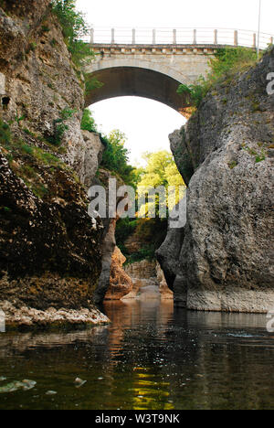 The Ponte Romano (Roman Bridge) accross the Natisone river in Premariacco, Friuli, Italy Stock Photo