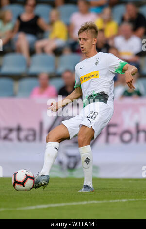 Kufstein, Austria. 17th July, 2019. Soccer: Test matches, Borussia Mönchengladbach - Basaksehir FC in Kufstein. Torben Müsel von Mönchengladbach plays the ball. Credit: Matthias Balk/dpa/Alamy Live News Stock Photo