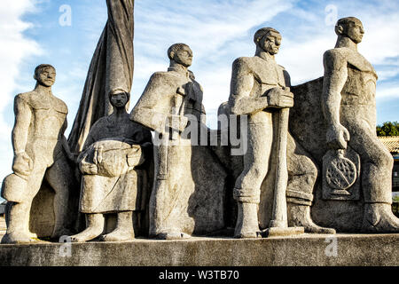 Monument to the Azorean immigrants. Sao Jose, Santa Catarina, Brazil. Stock Photo
