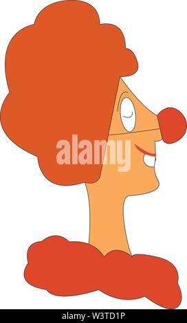 Happy clown with red hair and nose Stock Vector Image & Art - Alamy