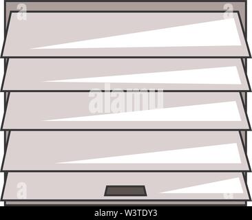 A strong metal garage door, vector, color drawing or illustration. Stock Vector