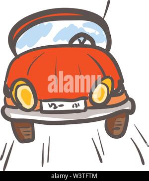 Vector cartoon red car front view Stock Vector Image & Art - Alamy
